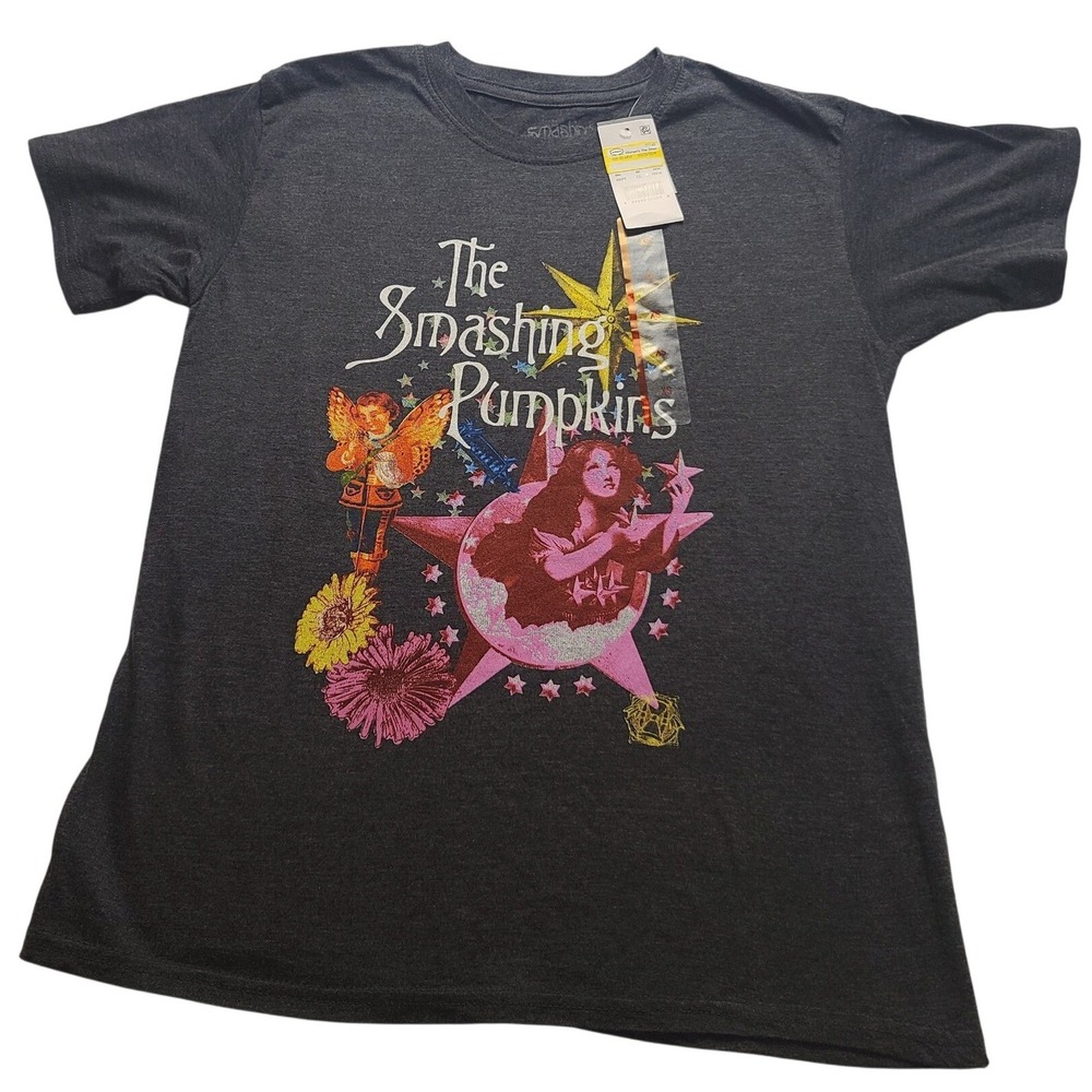 Smashing Pumpkins Women's Graphic TShirt Charcoal Grey XS Mellon Collie Star NWT